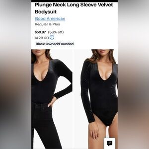 NWT Bundle - Good American - NWT Bodysuit and NWT Good Touch Ruched One Shoulder